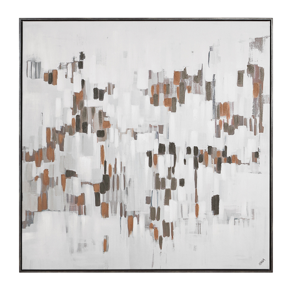 Malva 40&#34; H x 40&#34; W Canvas Art, Beige