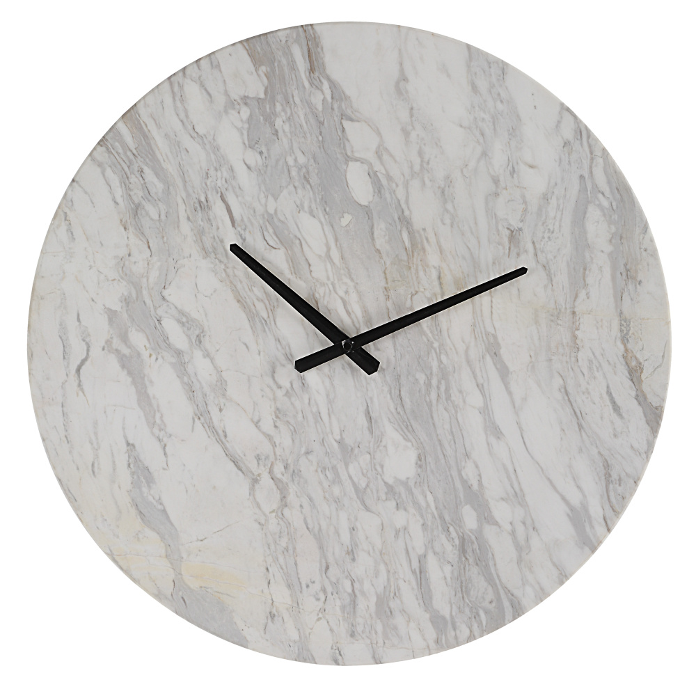 Dayton Wall Clock, Honed White