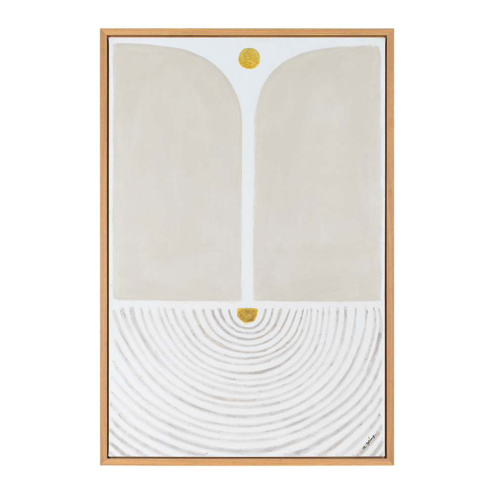 Martia 40&#34; Wide Canvas Art, Off-white