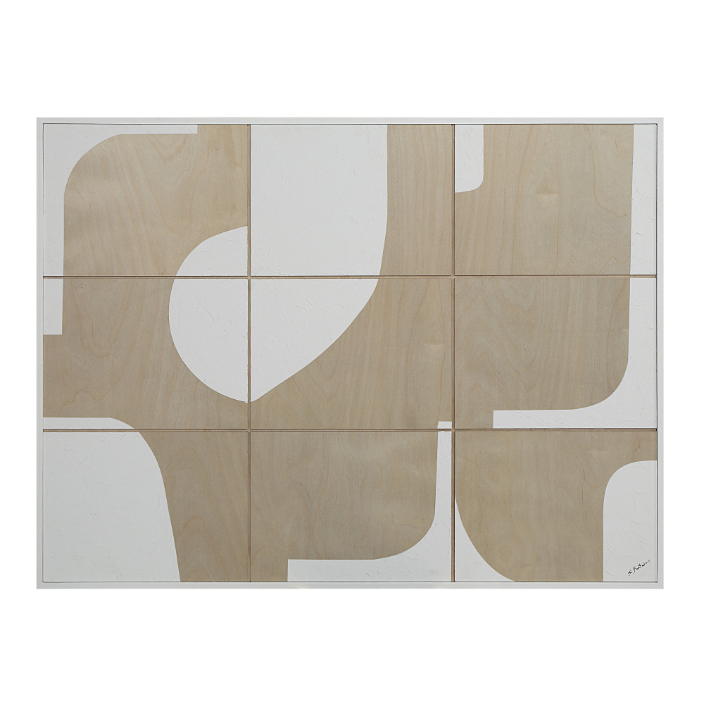 Erula 48&#34; Wide Wall Art, Matte White