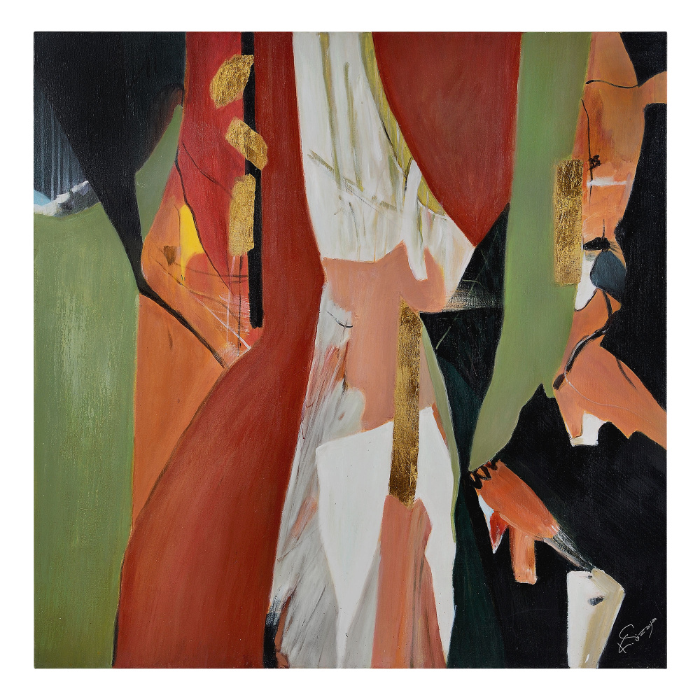 Sabik 45&#34; Wide Canvas Art, Red