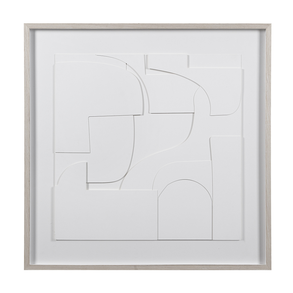 Stardust 48&#34; Wide Wall Art, Matte White