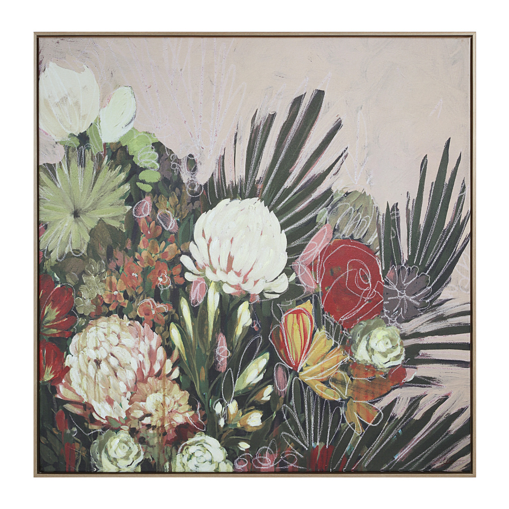 Belleza 40&#34; H x 40&#34; W Canvas Art, Green