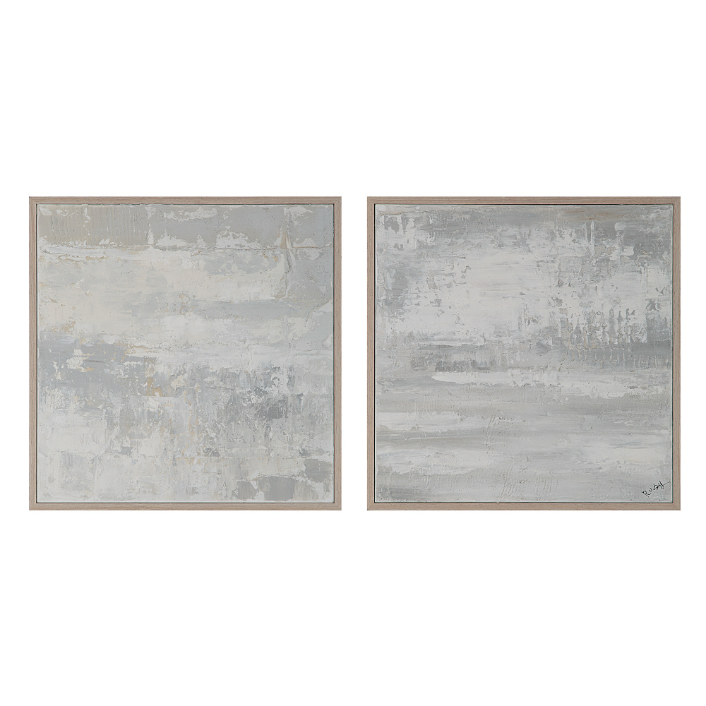 Heleni 30&#34; Wide Canvas Art with Wood Frame, Cream