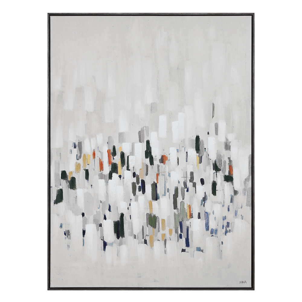 Milla 48&#34; H x 36&#34; W Canvas Art, Grey