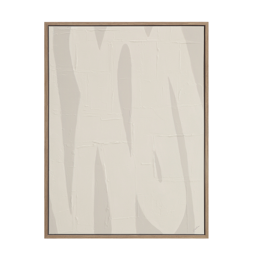 Allegra 36.1&#34; Wide Canvas Art with Wood Frame, Oak