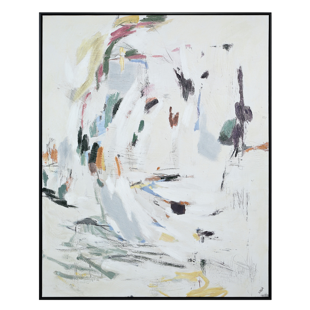 Cinta 50" H x 40" W Canvas Art, Grey