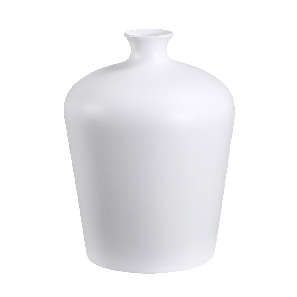 Alfano Indoor Ceramic Vase, Matte White