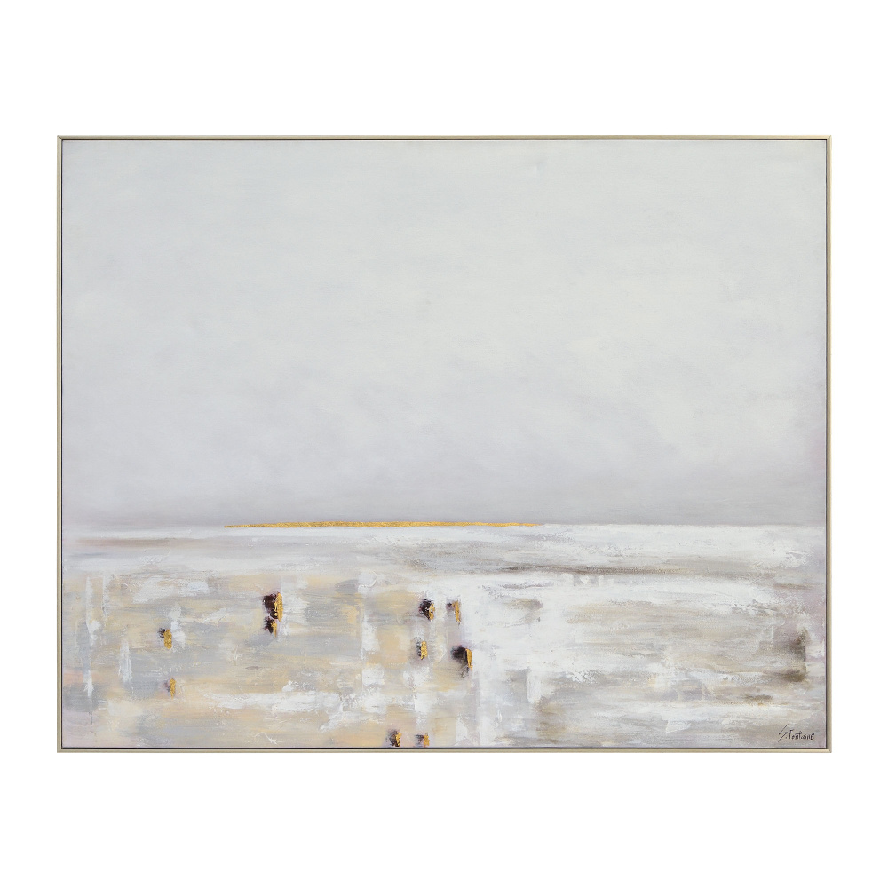 Lynx 50&#34; Wide Canvas Art, Grey