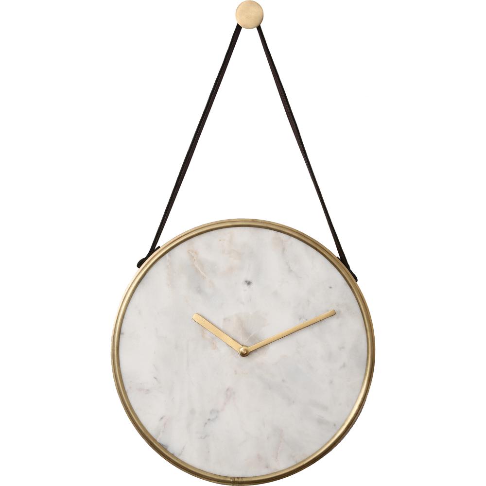 Livenna Indoor Aluminum Wall Clock, Antique Brass
