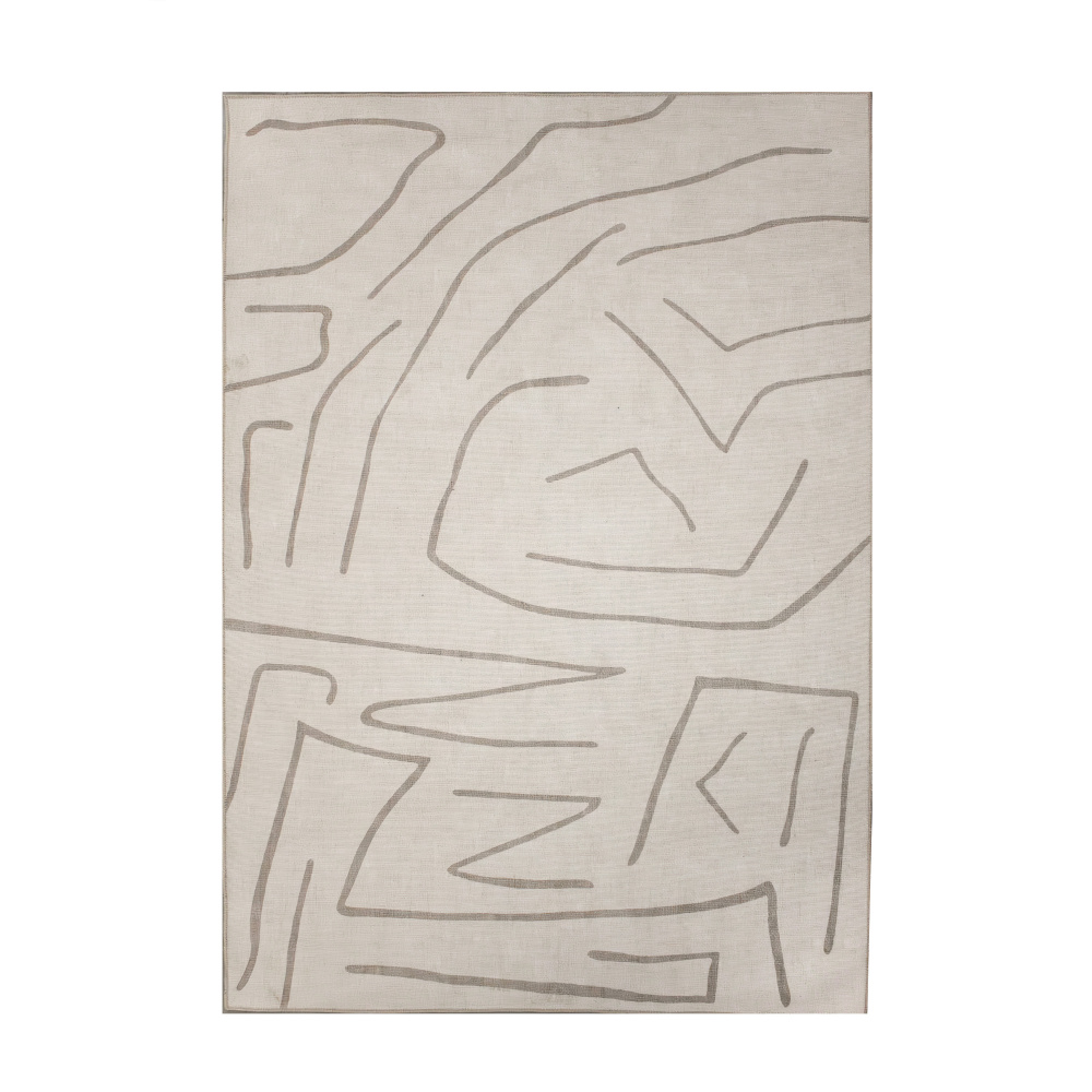 Chloe 5&#39; x 7&#39;3&#34; ft Handwoven Indoor Rug, Cream/ Beige