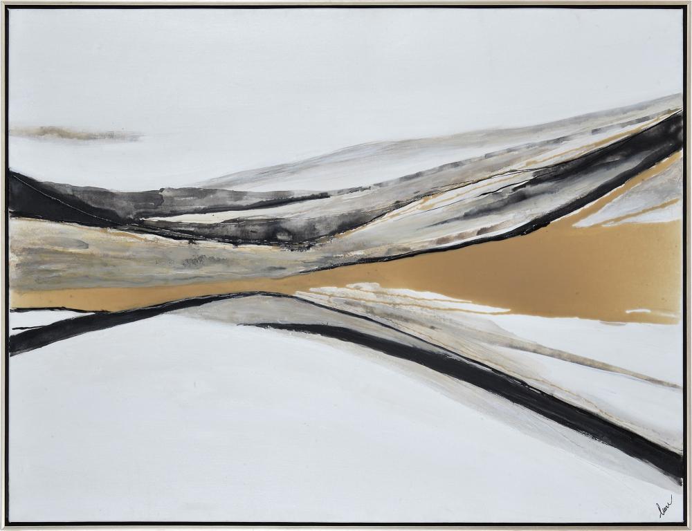 Webber 36&#34; Wide Canvas Art, Black