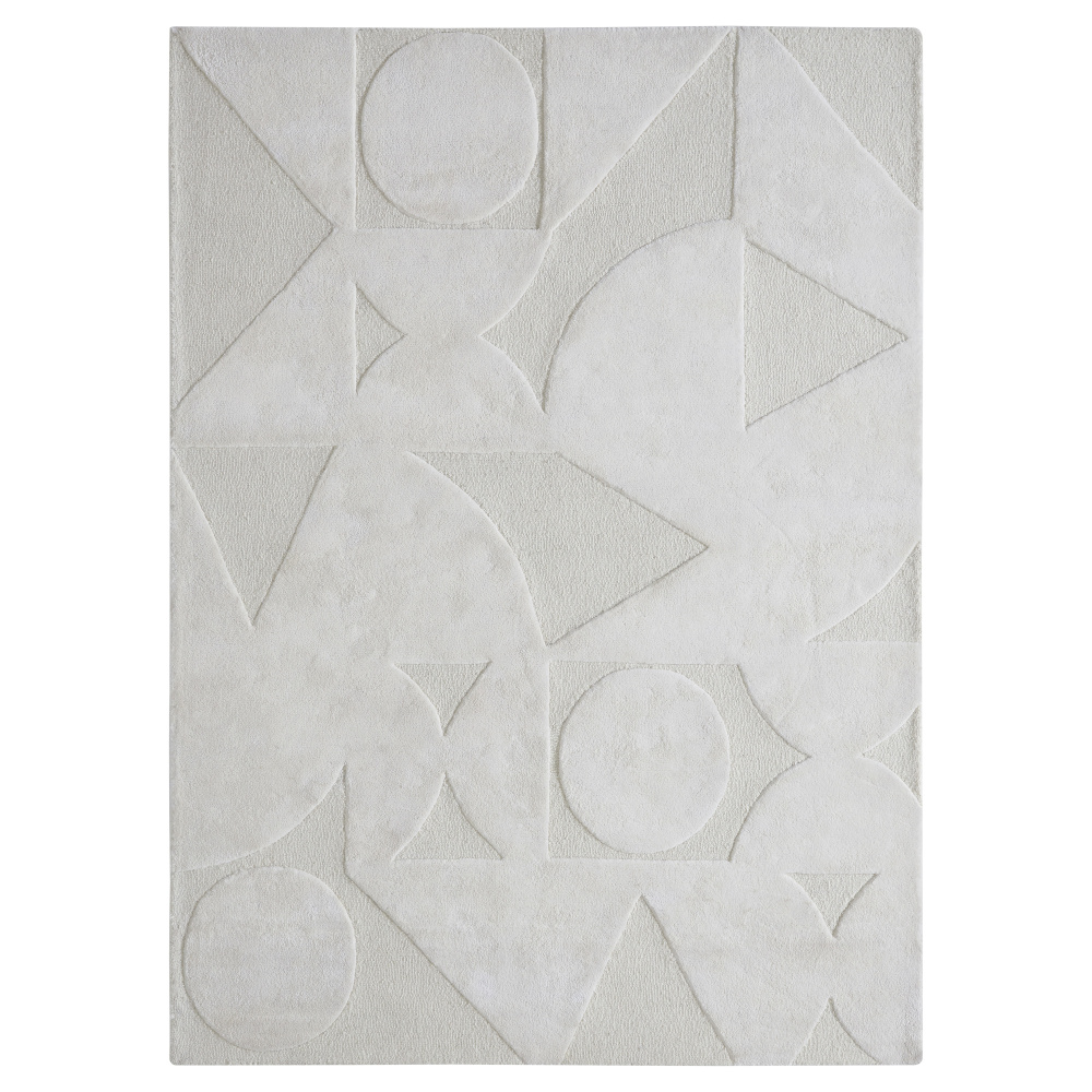 Mosaico 9’10&#34; x 13’1&#34; ft Hand Tufted Indoor Rug, Ivory