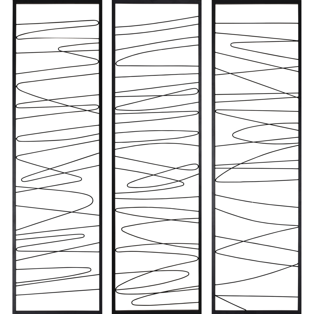Studio Line - Linear 19.8&#34; Wide Wall Art, Black