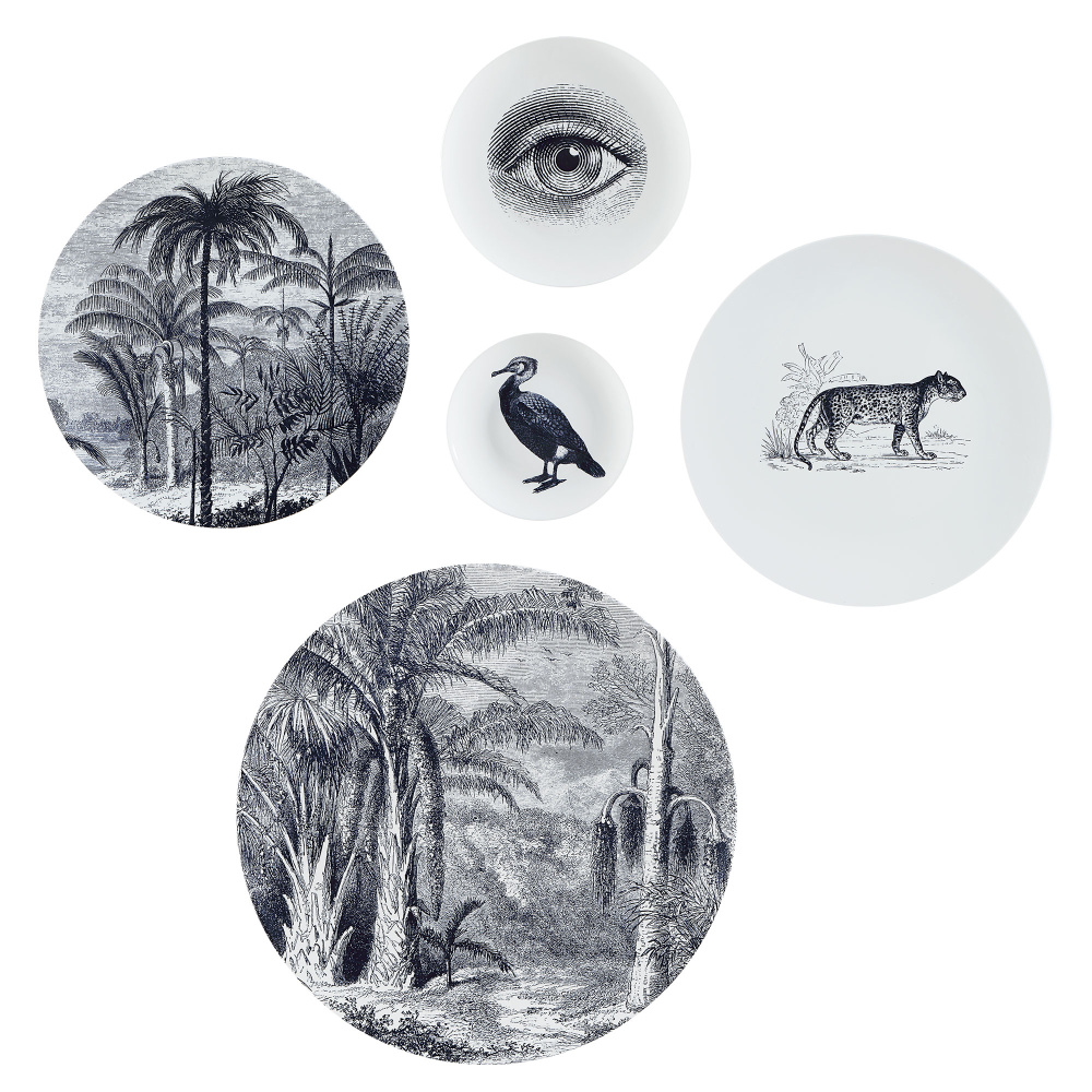 Maliya 5 Piece Wide Wall Art, White