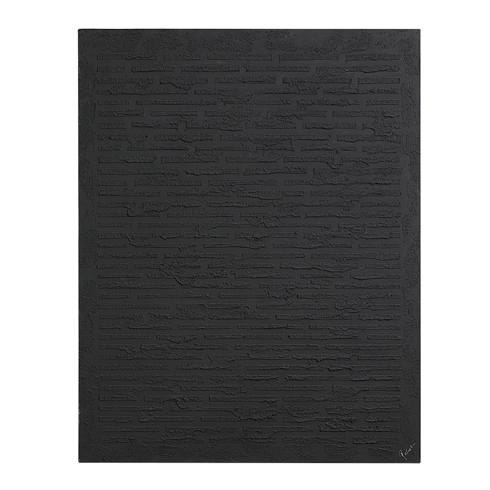 Kinetic 50&#34; H x 40&#34; W Canvas Art, Black