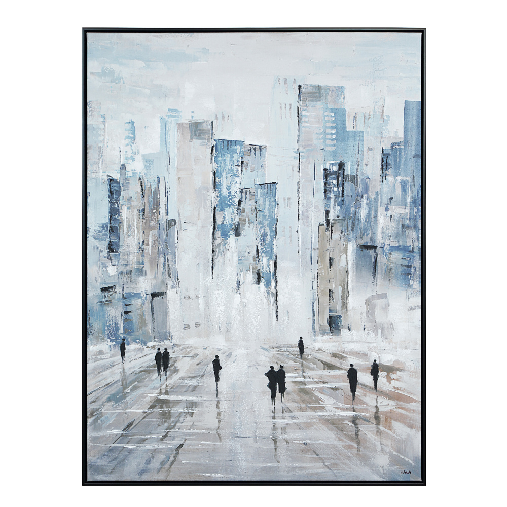 Lyle 48&#34; H x 36&#34; W Canvas Art, Blue