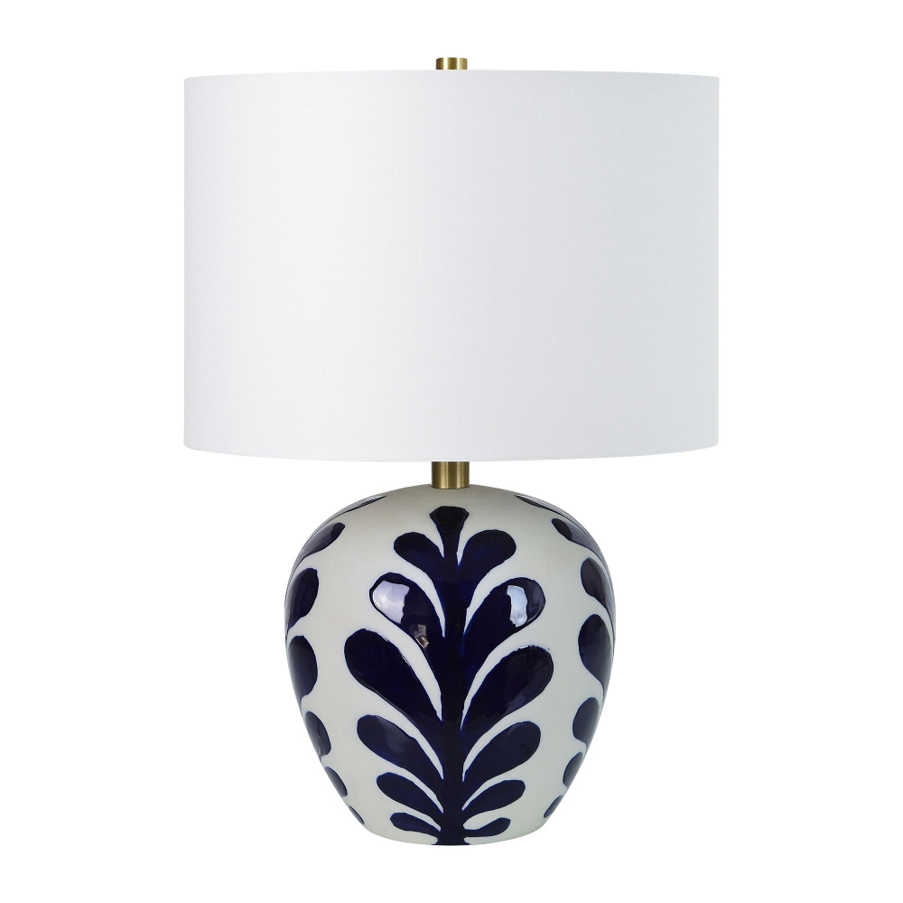 Darina 19.25" Length Table Lamp, Off-White and Navy