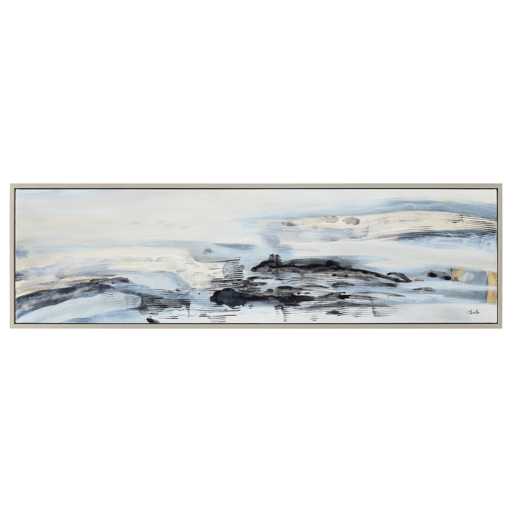 Gatwick 70&#34; Wide Canvas Art, Blue