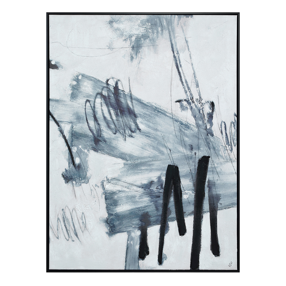 Senso 48&#34; H x 36&#34; W Canvas Art, Blue