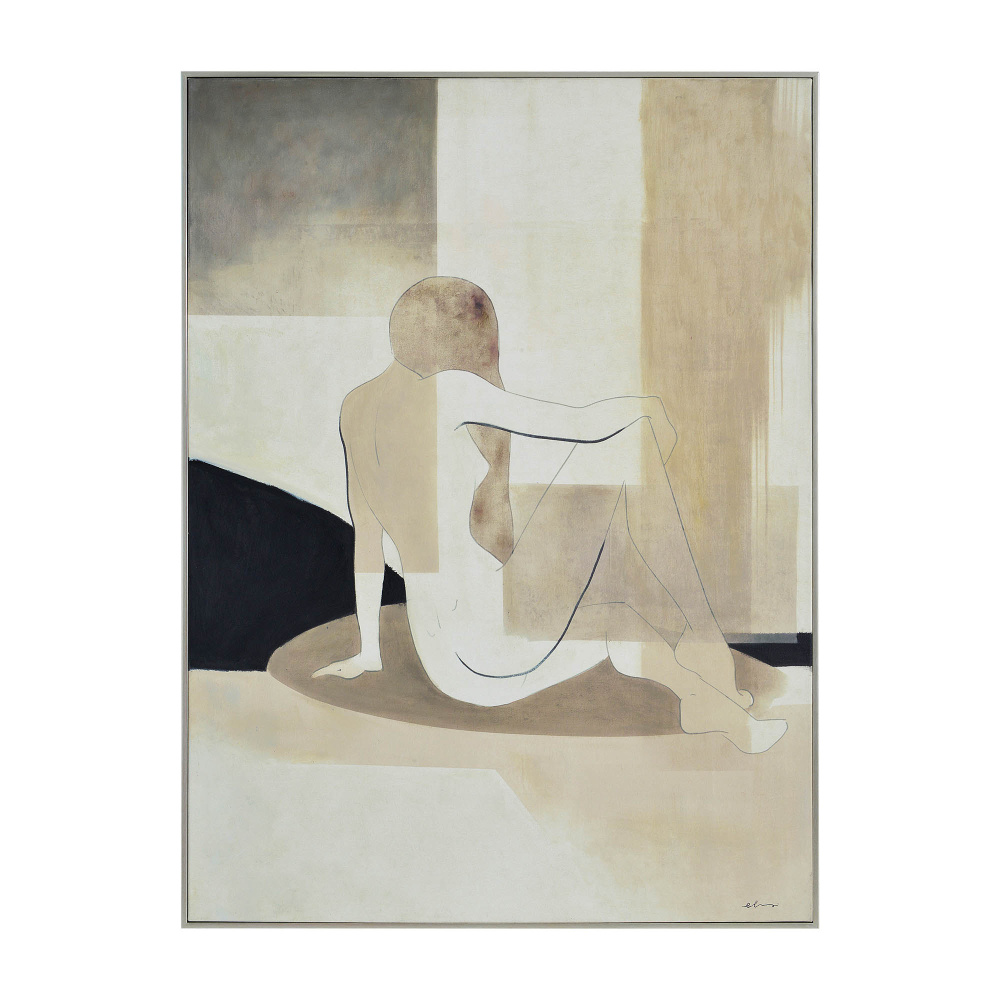 Avella 36&#34; Wide Canvas Art, Beige