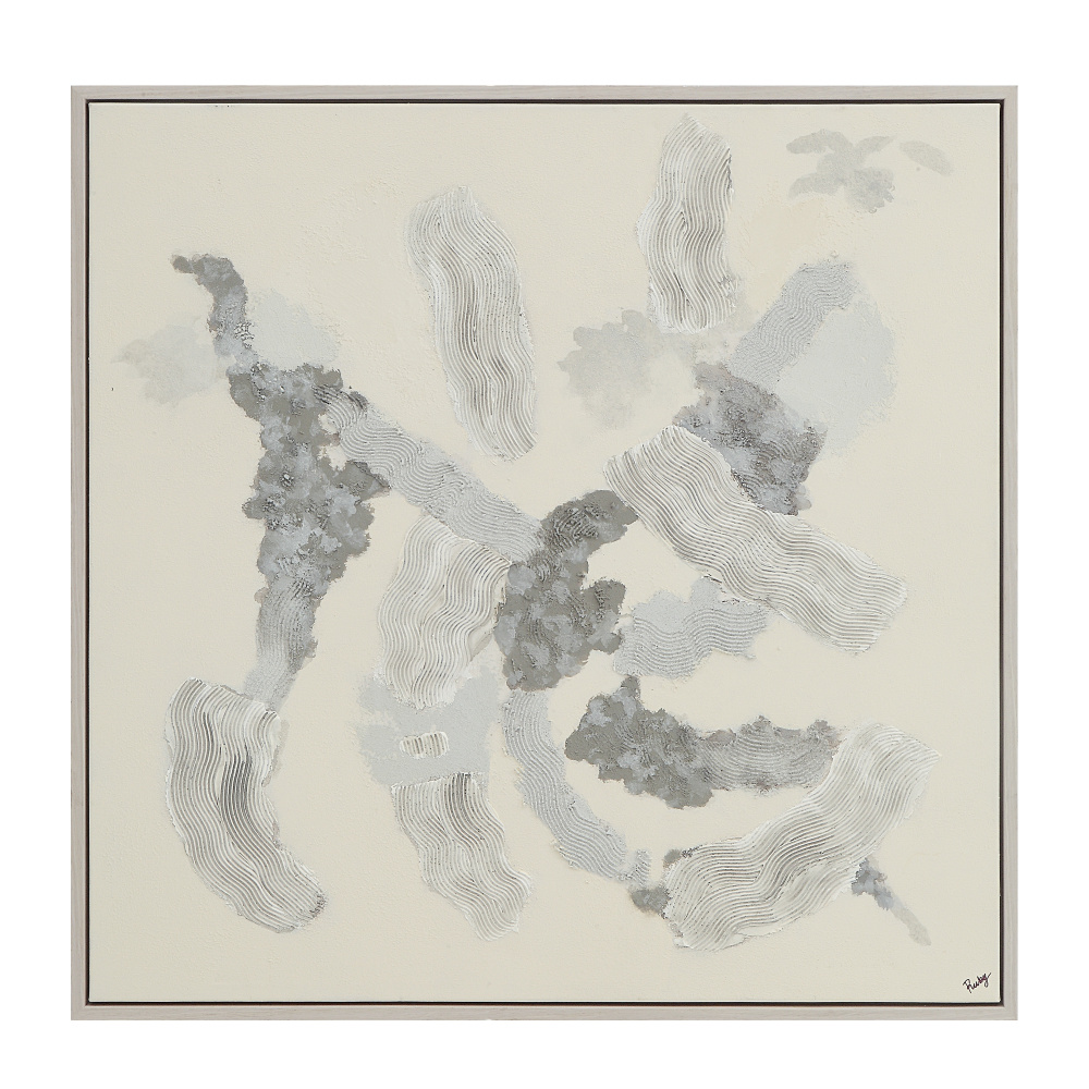 Maputo 50&#34; Wide Canvas Art with Wood Frame, Walnut