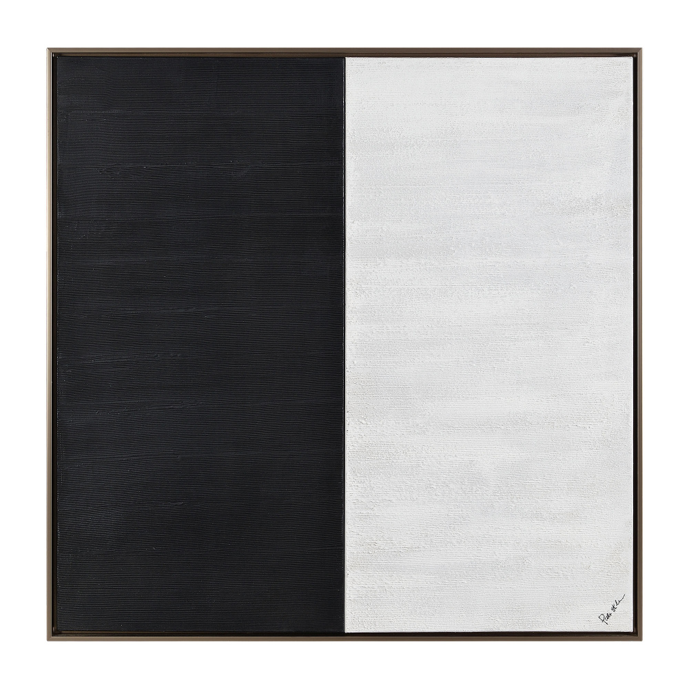 Gobi 40&#34; Wide Canvas Art, Black