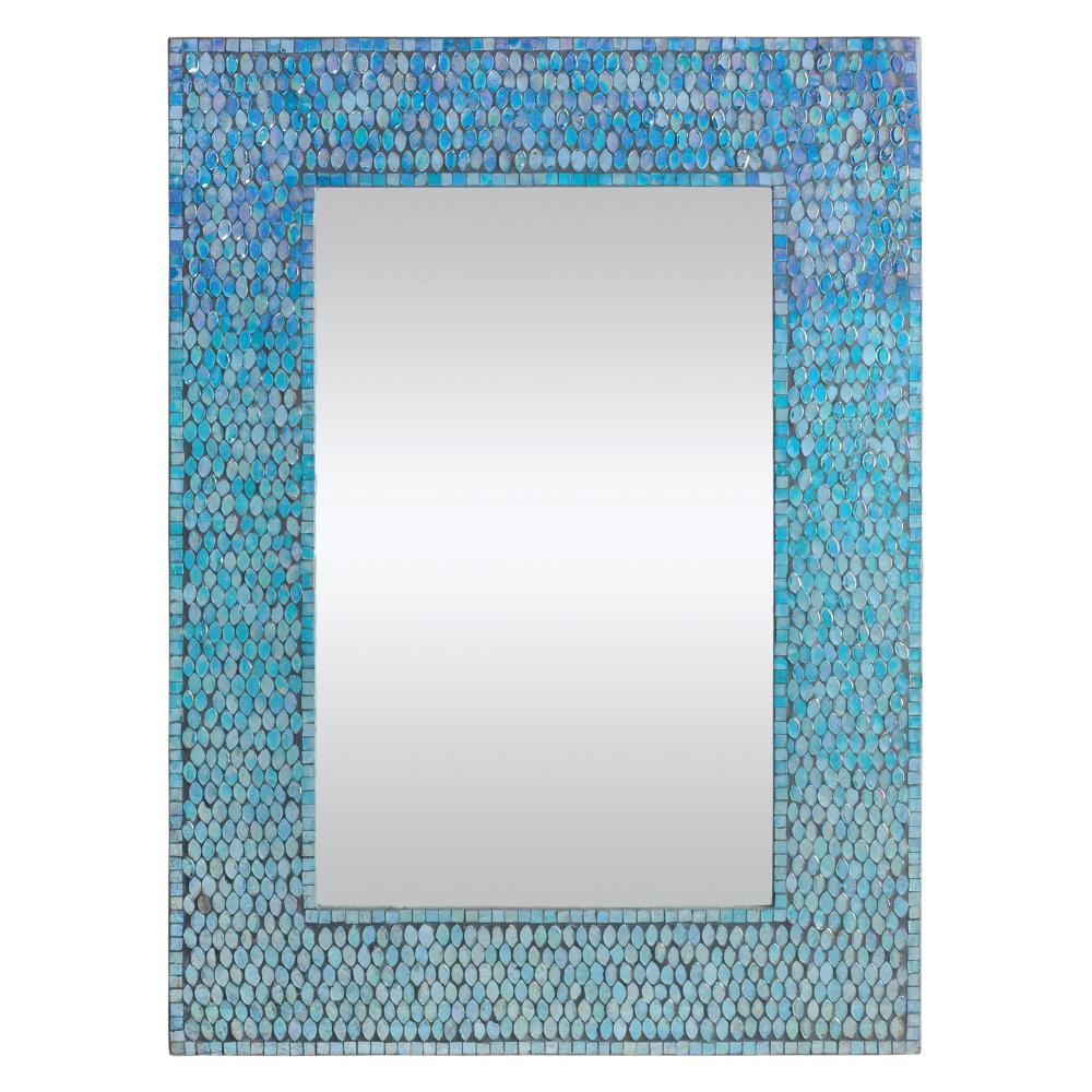Catarina 23" Tall Rectangle Wall Mirror, Blue