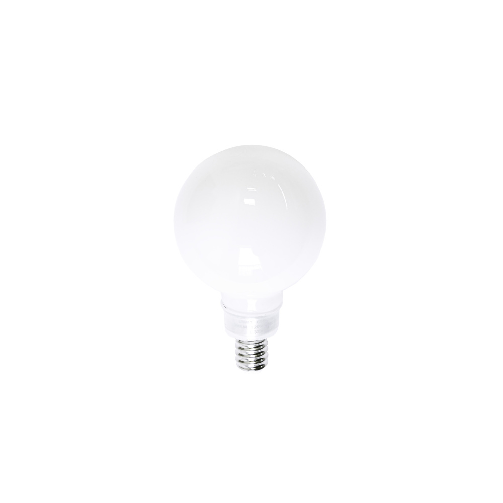 Luana Light Bulb, White Frosted Glass