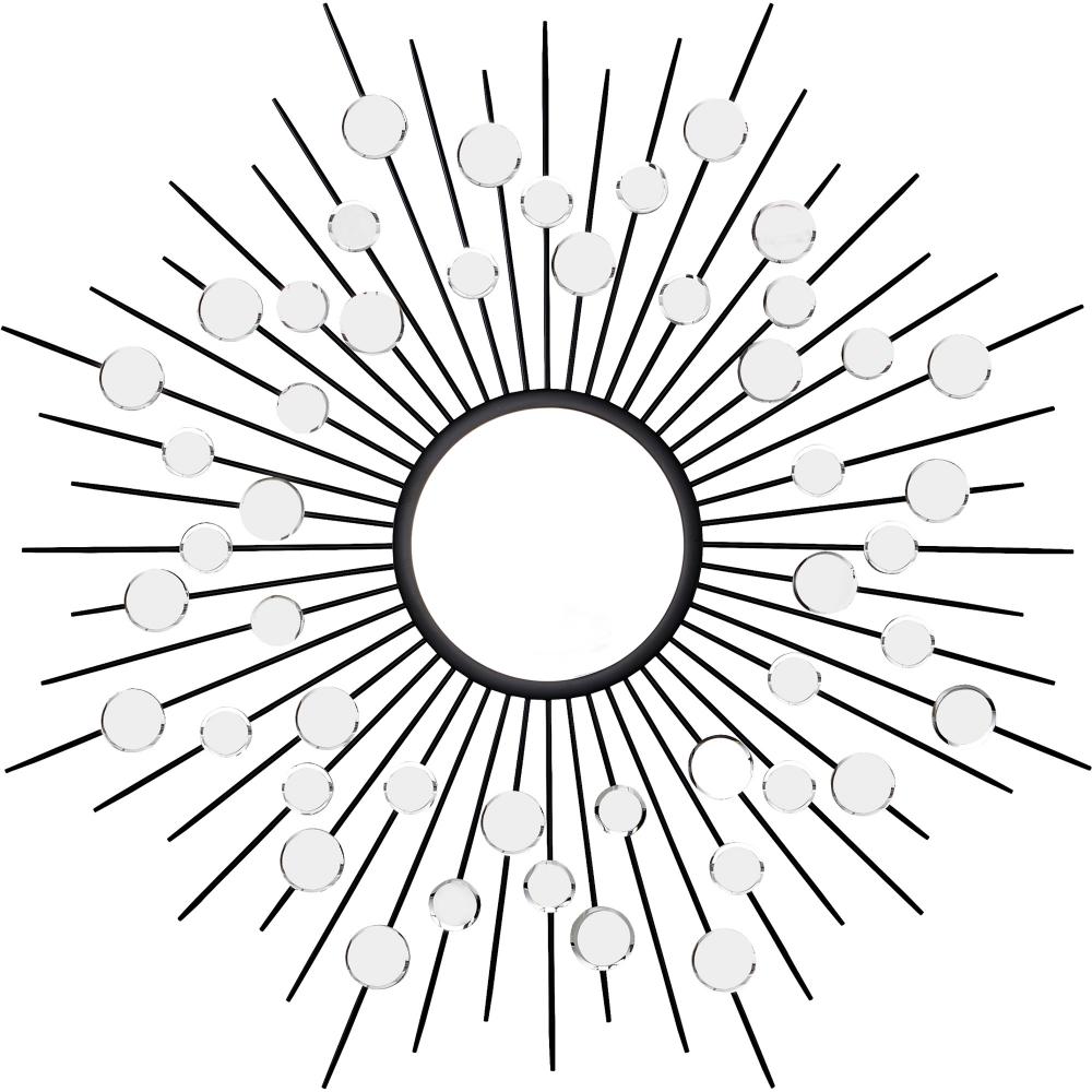 Maryam 45" Tall Starburst Wall Mirror, Black