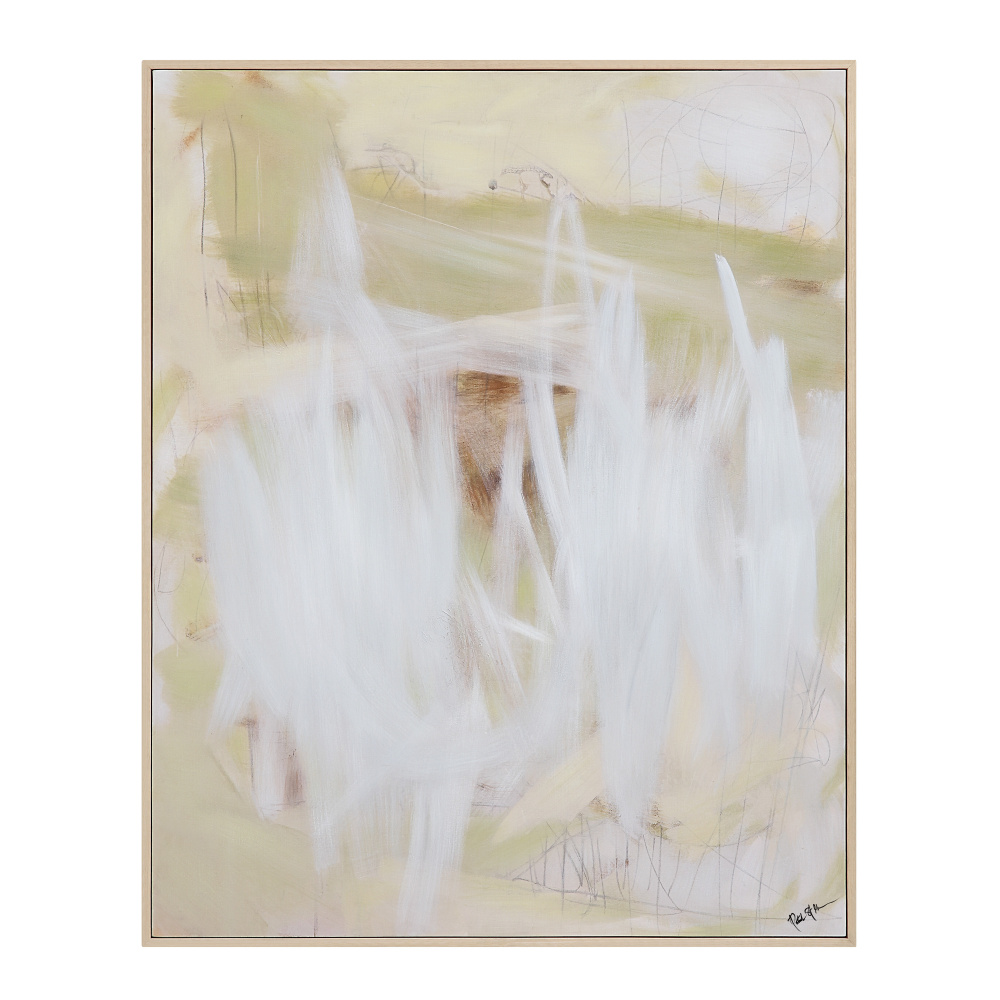 Bonnet 40.1&#34; Wide Canvas Art with Wood Frame, Oak