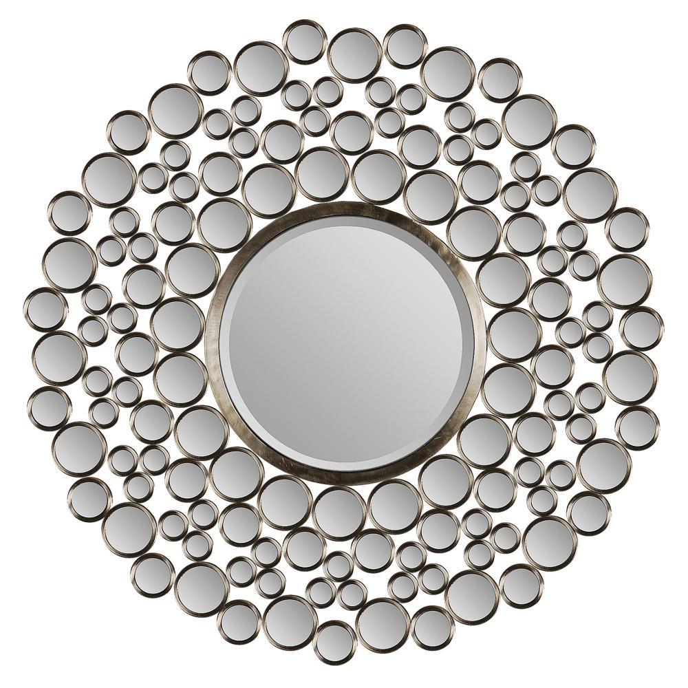 Andromeda 42" Tall Round Wall Mirror, Grey