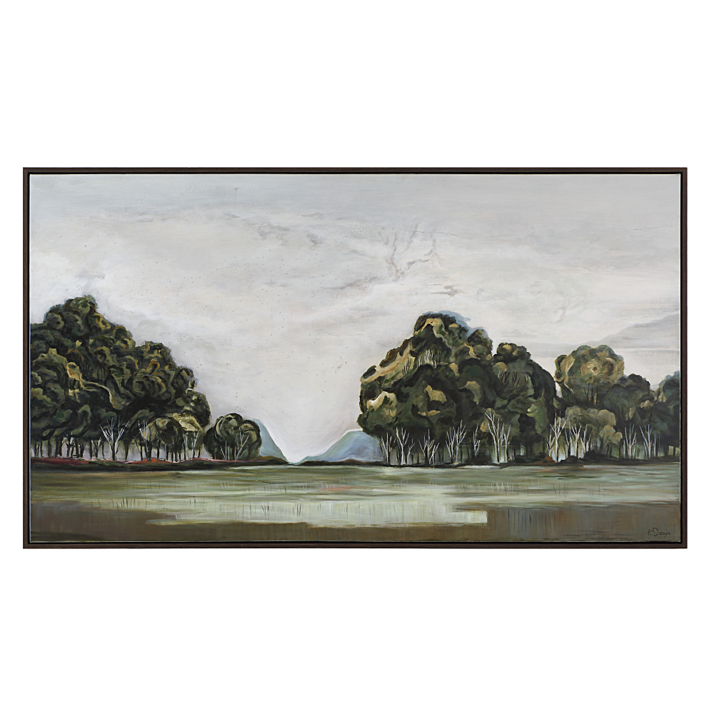 Malika 40&#34; H x 70&#34; W Canvas Art, Green