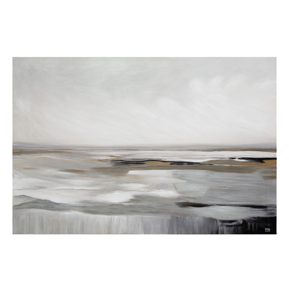 Arnar 40&#34; H x 60&#34; W Canvas Art, Grey