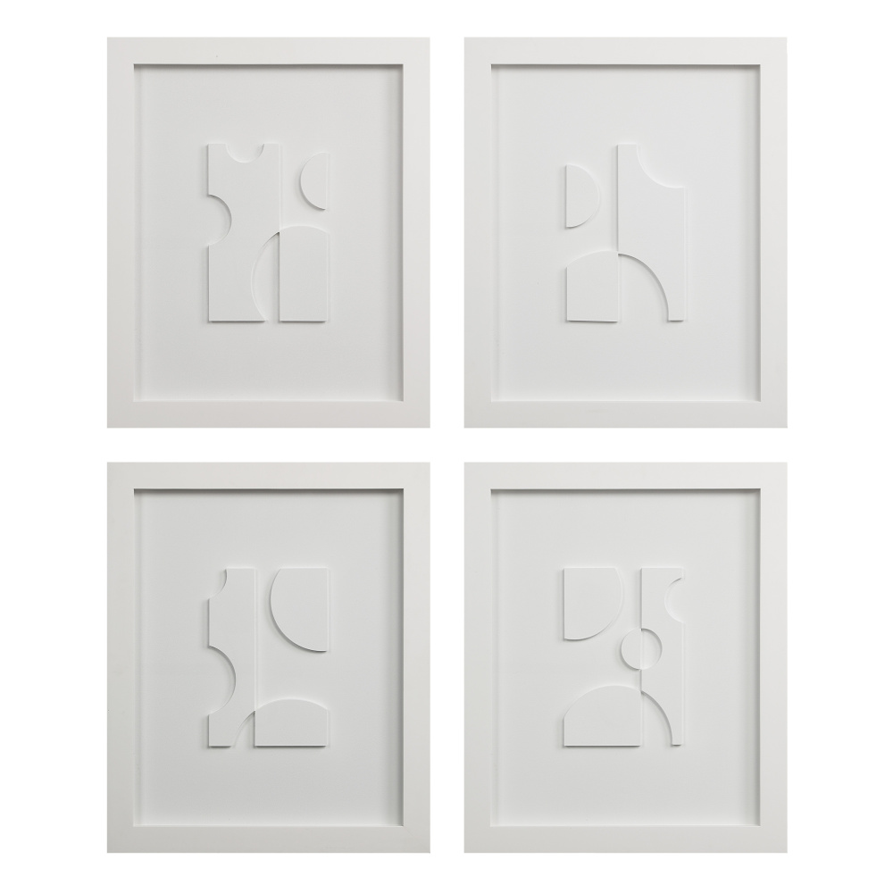 Ispra 19&#34; Wide Wall Decor, Matte White