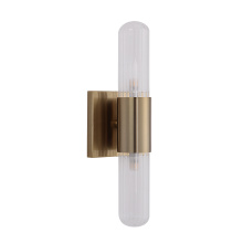 Renwil WS134 - Chiara 15.75" Ribbed Clear 2-Light Wall Sconce