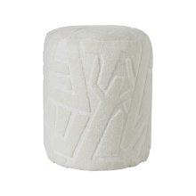 Renwil CHA104 - Trento Indoor Embroidered Stool, Ivory