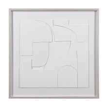 Renwil W6773 - Stardust 48" Wide Wall Art, Matte White