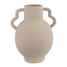 Renwil VAS257 - Monet Indoor Ceramic Vase, Textured Matte Beige