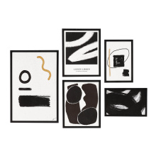 Renwil PA0026 - Carife 5 Piece Wide Wall Art, Black