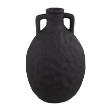 Renwil VAS262 - Fox Indoor Ceramic Vase, Textured Matte Black