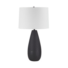 Renwil LPT1261 - Tala 30" Tall Powder Coated Matte Black Iron Table Lamp with Tapered Linen Shade