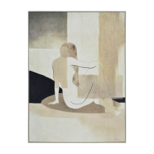 Renwil OL2115 - Avella 36" Wide Canvas Art, Beige