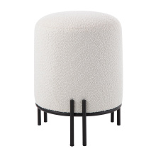 Renwil CHA097 - Cynthia Indoor Boucle Ottoman, Off-White
