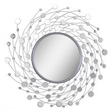 Renwil MT1134 - Como 38" Tall Round Wall Mirror, Grey