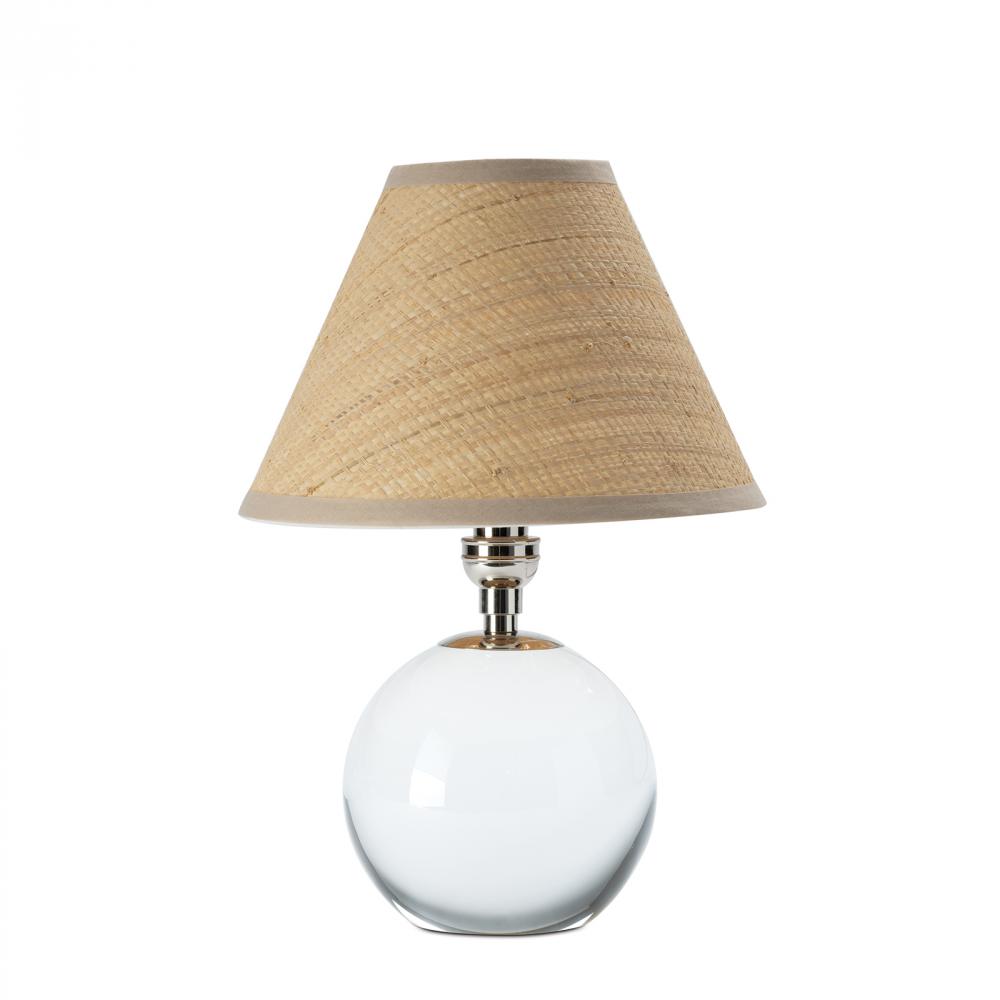 Regina Andrew Giorgio Crystal Mini Lamp (Polished Nickel with Rattan Shade)