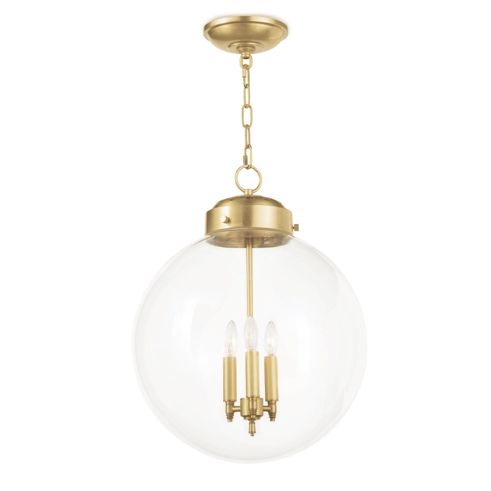 Regina Andrew Globe Pendant (Natural Brass)