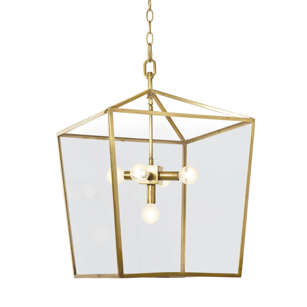 Regina Andrew Camden Lantern (Natural Brass)