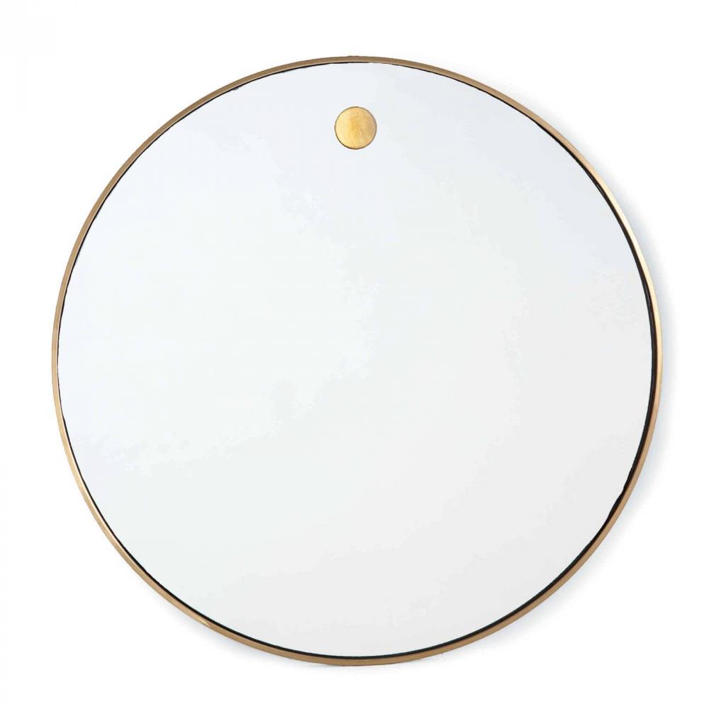Regina Andrew Hanging Circular Mirror (Natural Brass)
