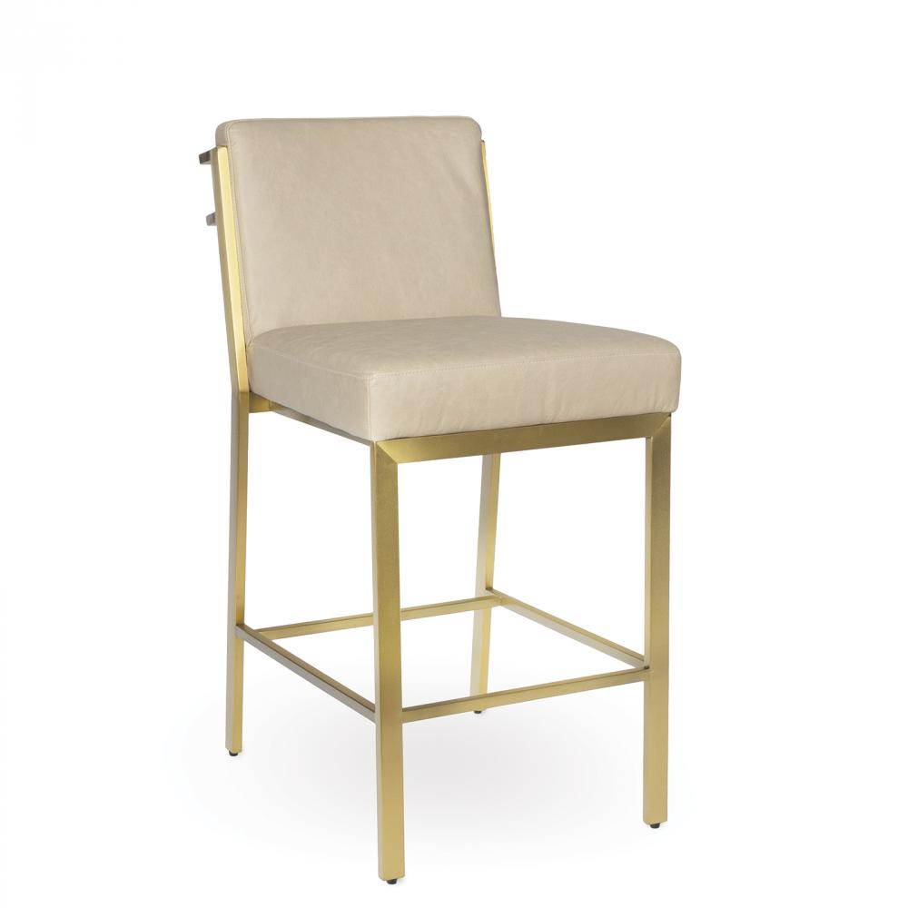 Regina Andrew Chantal Leather Counter Stool (Cappuccino)